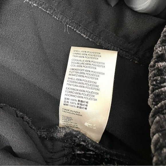 Free People Marie Velvet Open Back Crop Top Black - Picture 10 of 15